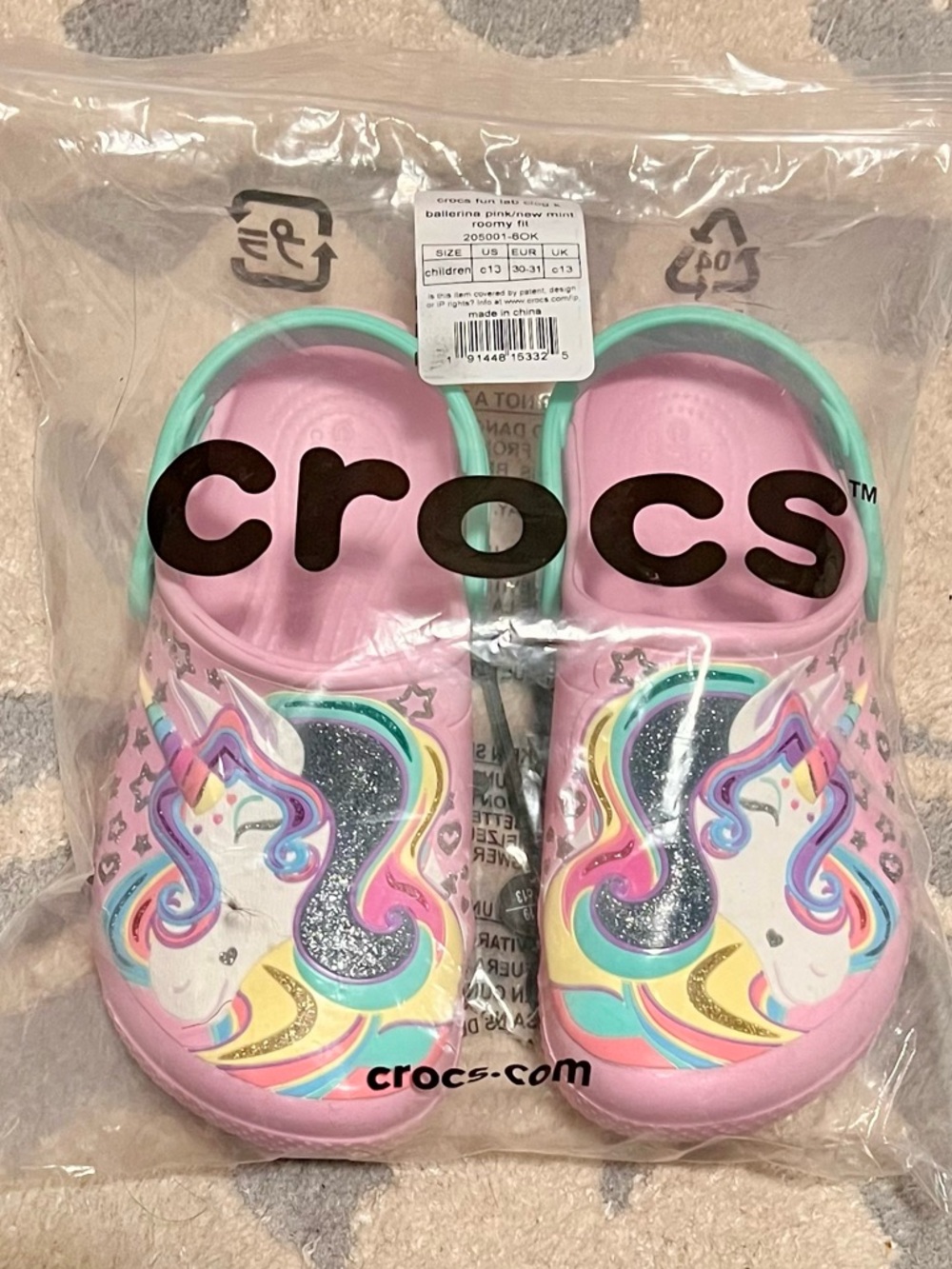 🦄Sz 13 Super cute brand new unicorn Crocs!! - Picture 6 of 10